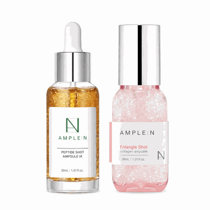 Set AMPLEN sérum colágeno y péptido shot para firmeza y elasticidad de la piel