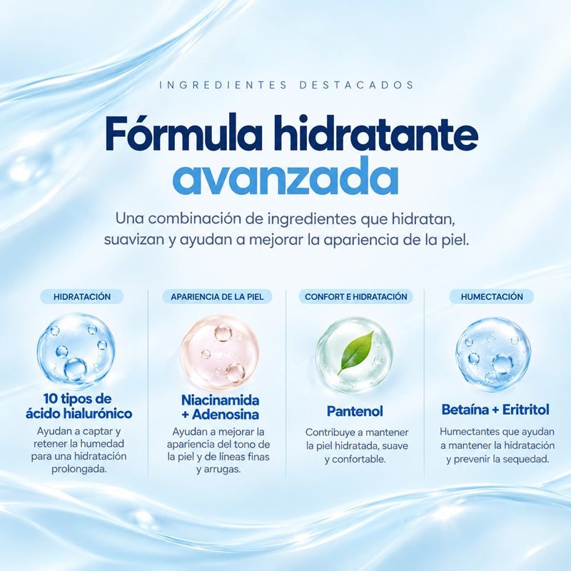 Pack Crema Facial Coreana Ácido Hialurónico 60 + 30 ml AMPLEN