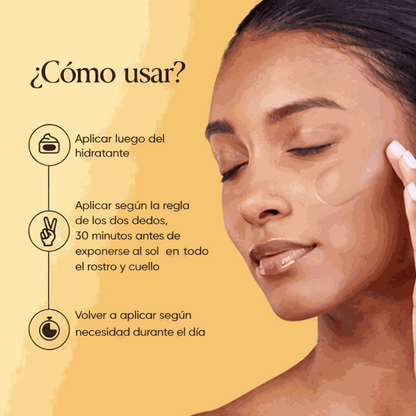 Protector solar con color Belif SPF50+ textura ligera y acabado natural