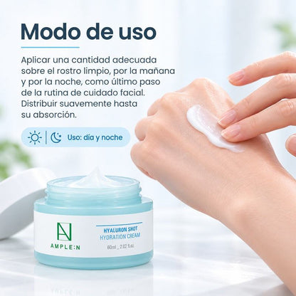Pack Crema Facial Coreana Ácido Hialurónico 60 + 30 ml AMPLEN